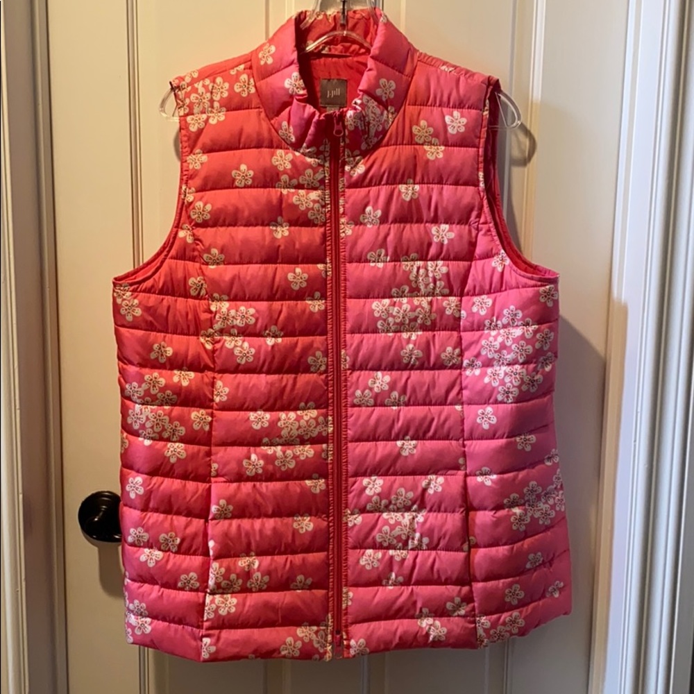 J. Jill pink puffers vest